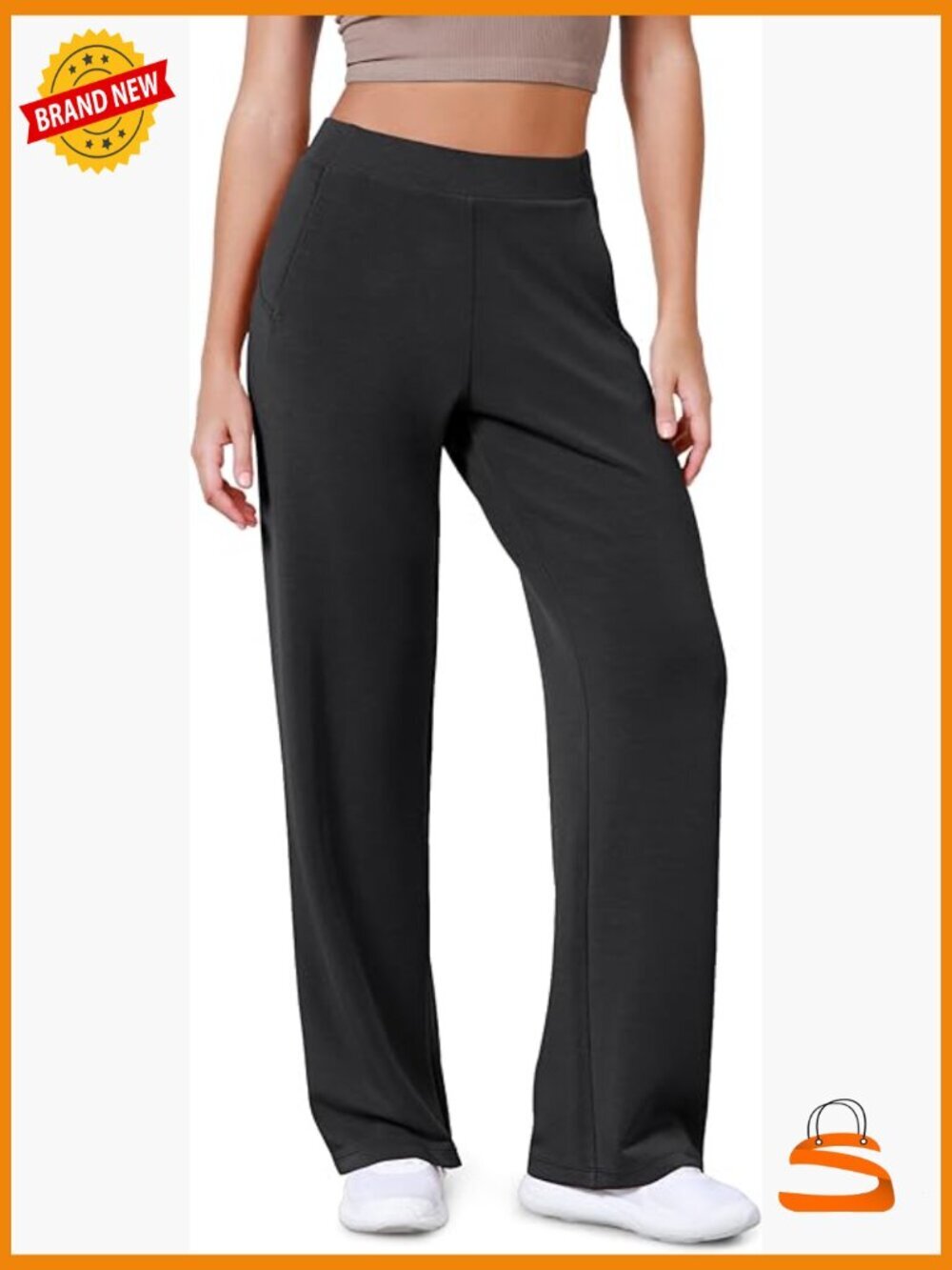 Wide Leg Pants High Waist Lounge Pockets 27 Inseam
